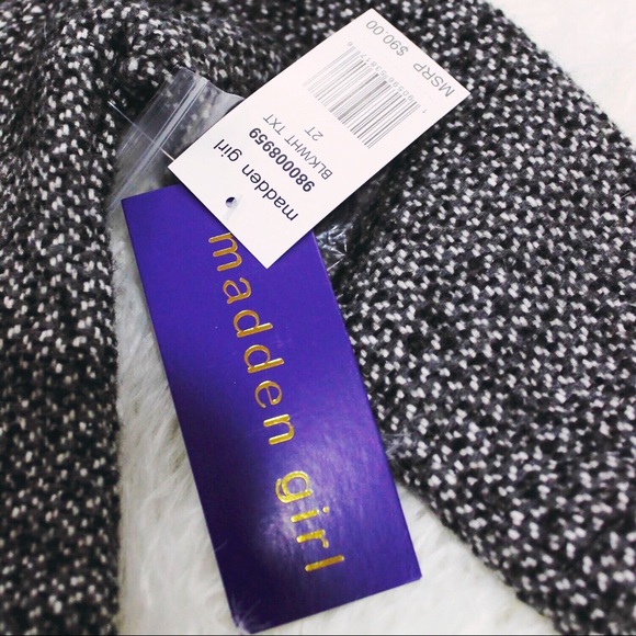 NWT Madden Girl Faux Wool Textured Zipper Coat - Picture 5 of 6